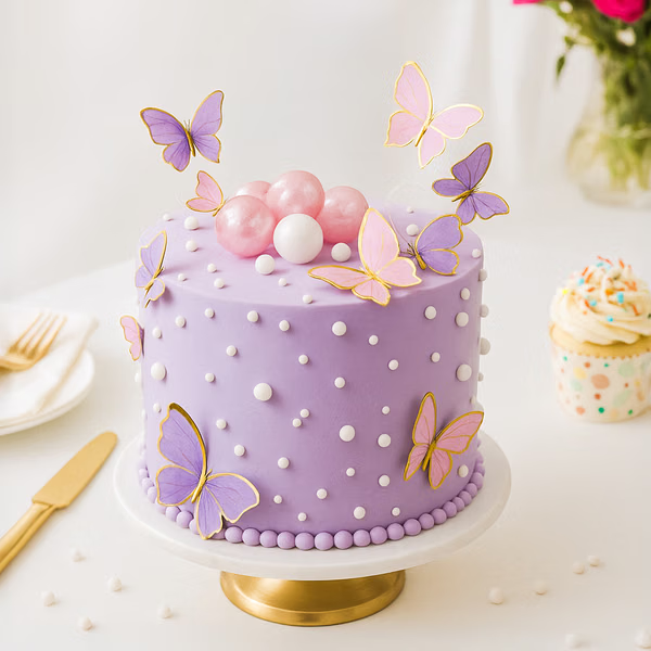 Purple Butterfly Celebration Cake (1kg)