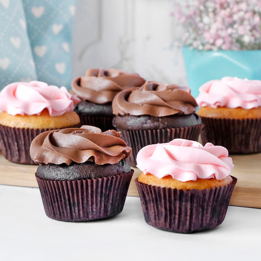 Chocolate and Vanilla Cupcakes (Pack of 6)