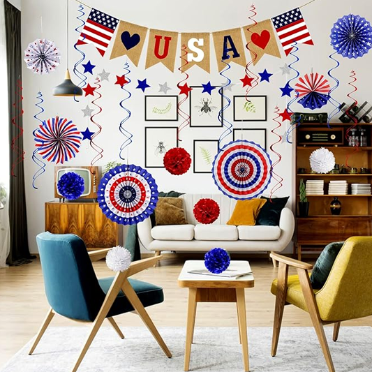 26Pcs Patriotic Decorations 4th of July Decor