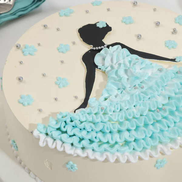 Blue Blossom Cake For Her