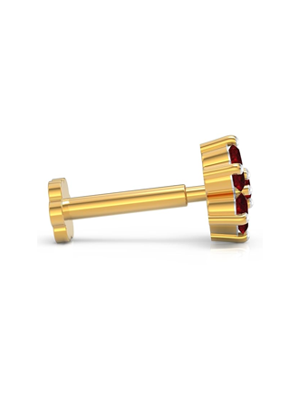 18K Gold Plated Floral Radiance Nose Pin