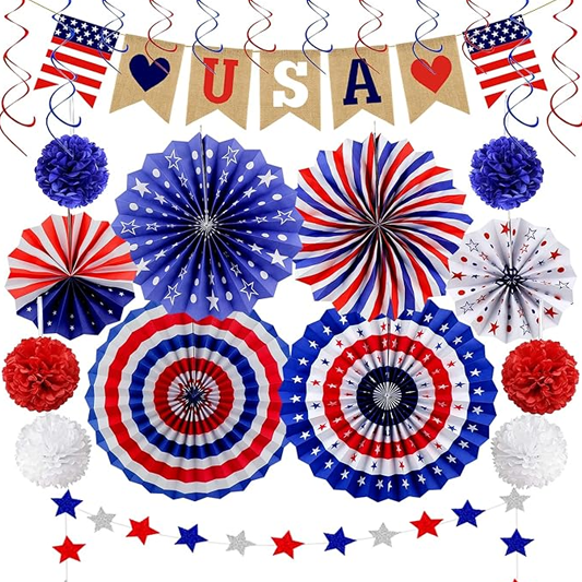 26Pcs Patriotic Decorations 4th of July Decor