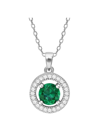 Green Shining Halo Pendant