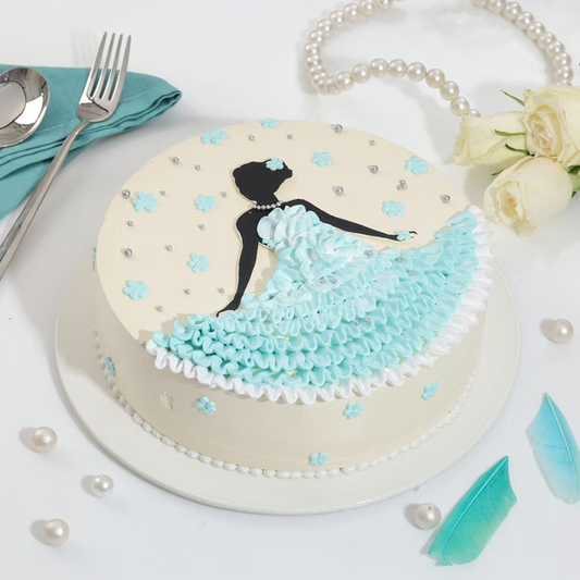 Blue Blossom Cake For Her