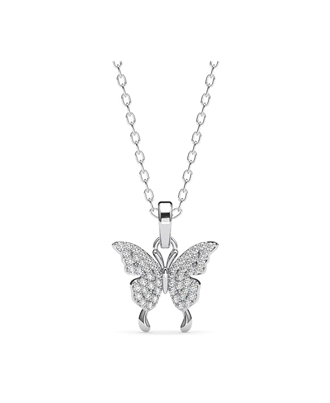 Sterling Silver Fia Butterfly Pendant Earrings Chain