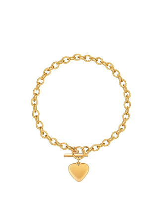 18K Gold Plated Heart Bracelet for Women
