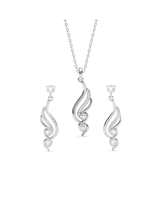 Earrings Chain Necklace Jewellery Set
