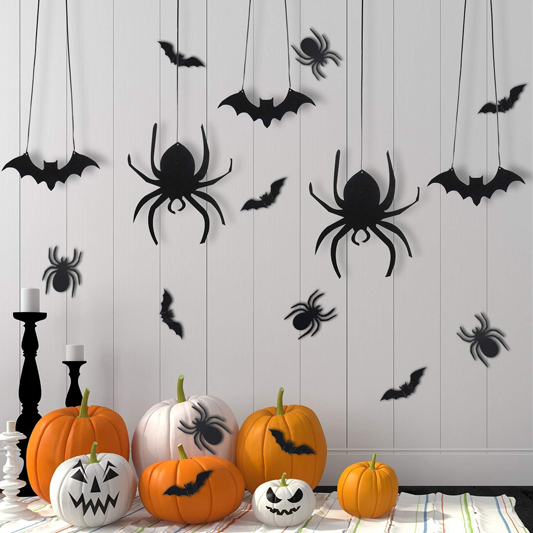 Incrizma Halloween Bat and Spider Wall Decorations