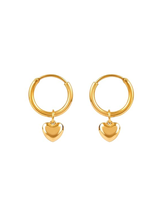 Gold Plated Heart Earrings