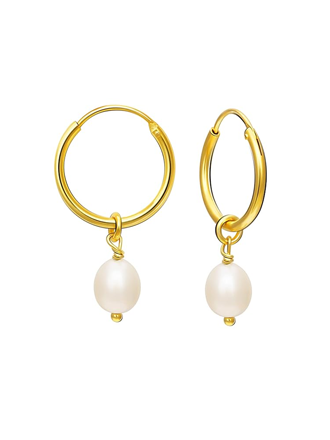 Zircon Hoop Earrings Semi Hoops