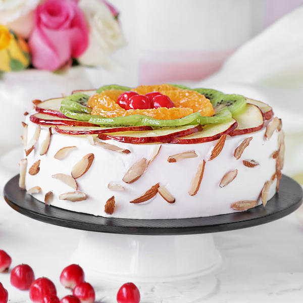 Fruit Burst Almond Cake