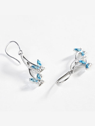 Sterling Silver Butterfly Pendant Earring
