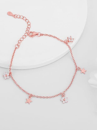 Rose Gold Starlit Dreams Bracelet, Adjustable