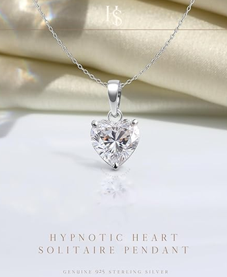 Solitaire Heart Pendant