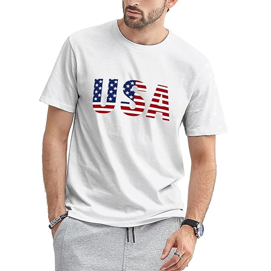 Lzzidou Men's 4th of July Shirts American Flag
