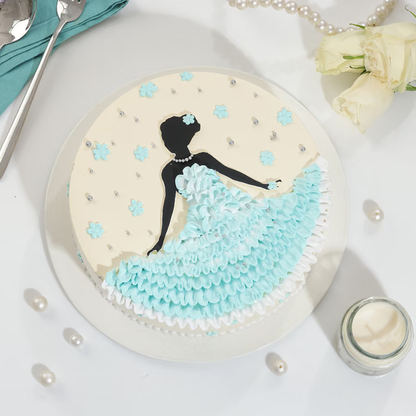 Blue Blossom Cake For Her