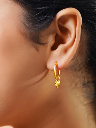 Gold Plated Heart Earrings