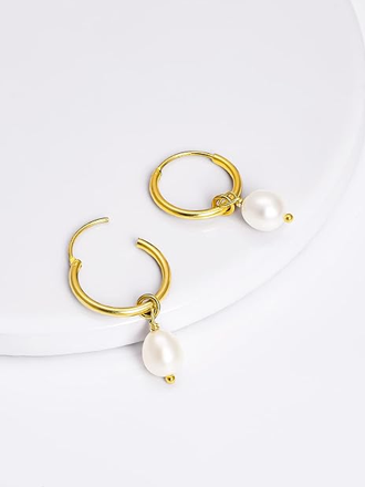 Zircon Hoop Earrings Semi Hoops