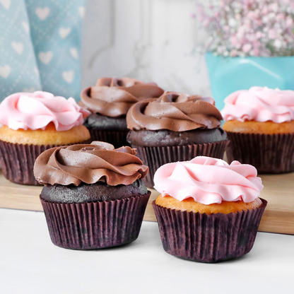 Chocolate and Vanilla Cupcakes (Pack of 6)