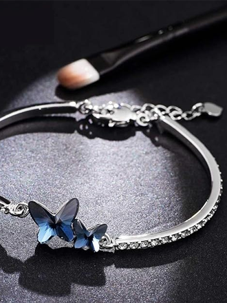 Plated Cubic Zirconia Charm Bracelet