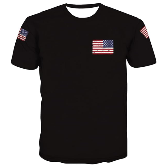 KYKU American Flag T Shirt Men