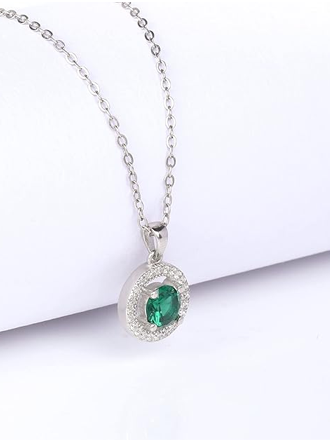 Green Shining Halo Pendant