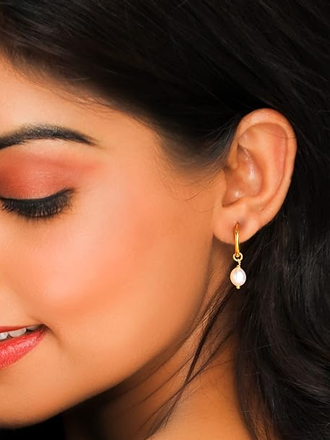 Zircon Hoop Earrings Semi Hoops