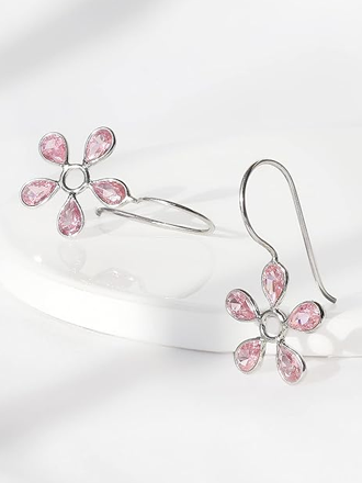 Pink Dahlia Earrings