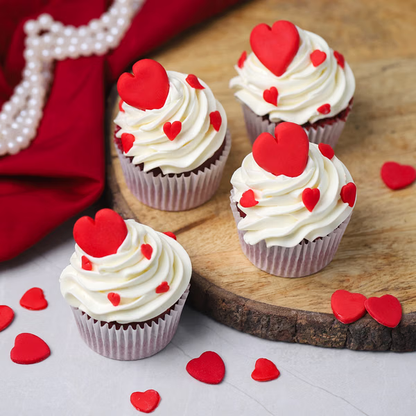 Chocolate Heart Cupcakes - Set Of 4