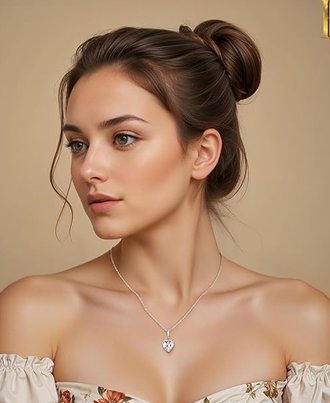 Solitaire Heart Pendant