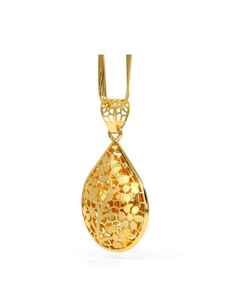 Drop gold earrings
