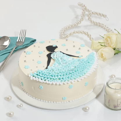 Blue Blossom Cake For Her