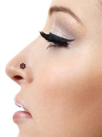 18K Gold Plated Floral Radiance Nose Pin