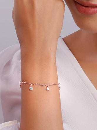 Rose Gold Starlit Dreams Bracelet, Adjustable