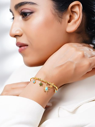 18K Gold Plated Charms Bracelet for Women