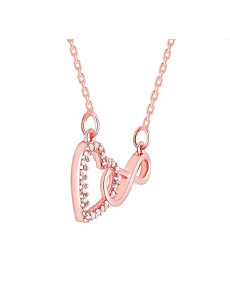 Silver Rose Gold Infinity Pendant