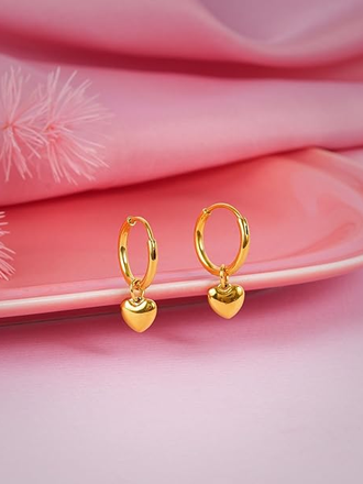 Gold Plated Heart Earrings
