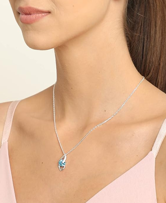 Sterling Silver Sky Blue Eye Pendant
