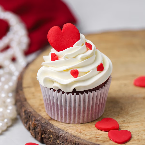 Chocolate Heart Cupcakes - Set Of 4