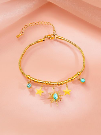 18K Gold Plated Charms Bracelet for Women