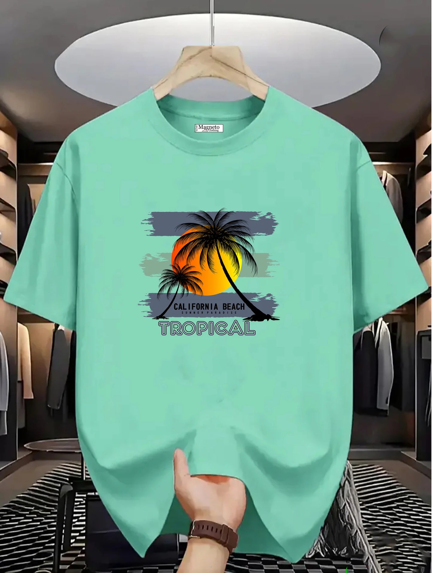 Magneto Men Printed Round Neck Pure Cotton Black T-Shirt