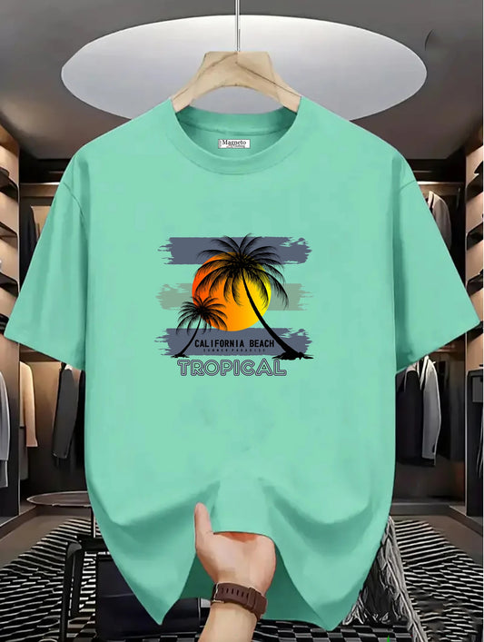 Magneto Men Printed Round Neck Pure Cotton Black T-Shirt